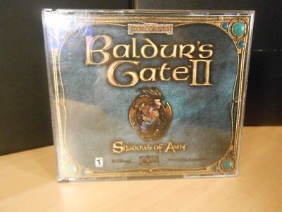 Baldur's Gate II Shadows of Amn PC Game (CD-ROM, 2000, 4-Disc) Advanced D&D MINT