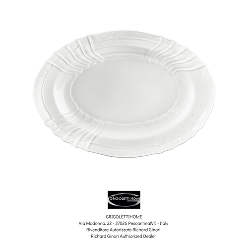 Ensemble De 4 Assiettes Richard Ginori Vecchio Ginori - Porcelaine Blanche Brillante - Neuf
