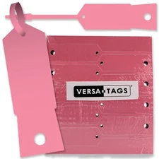 Pink Self Locking Key Tags 1000 Plastic Arrow ID Tags Easy to Use and Economi...