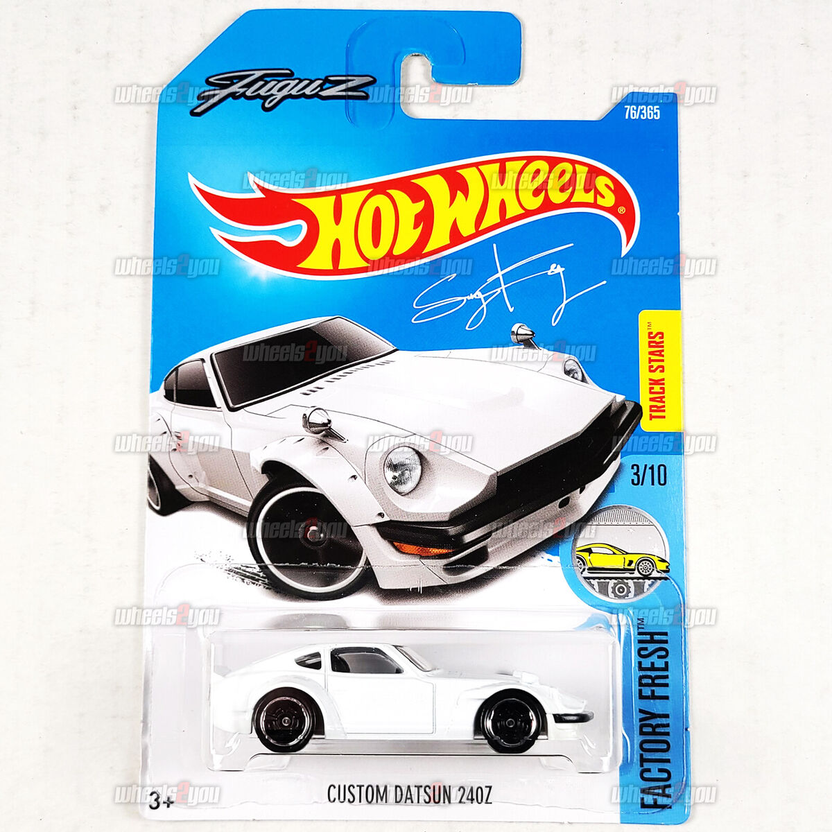 Hot Wheels - CUSTOM DATSUN 240z #76 white FUGU Z - Factory Hot Wheels - CUSTOM DATSUN 240z #76 white FUGU Z - Factory