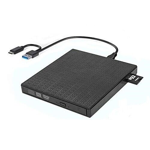 4in1 External CD DVD RW Drive USB-C USB 3.0 Writer Burner Player For Laptop PC - Picture 1 of 8