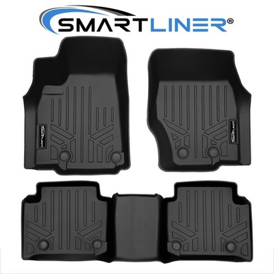 SMARTLINER Custom Fit Black 2 Row Liner Set For 2023-2025 Jeep Grand Cherokee