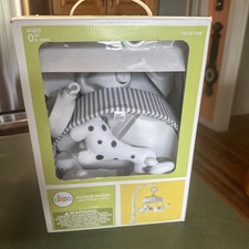 Circo Two by Two Musical Crib Mobile Brahm's Lullaby Zigs N Zags White Animals