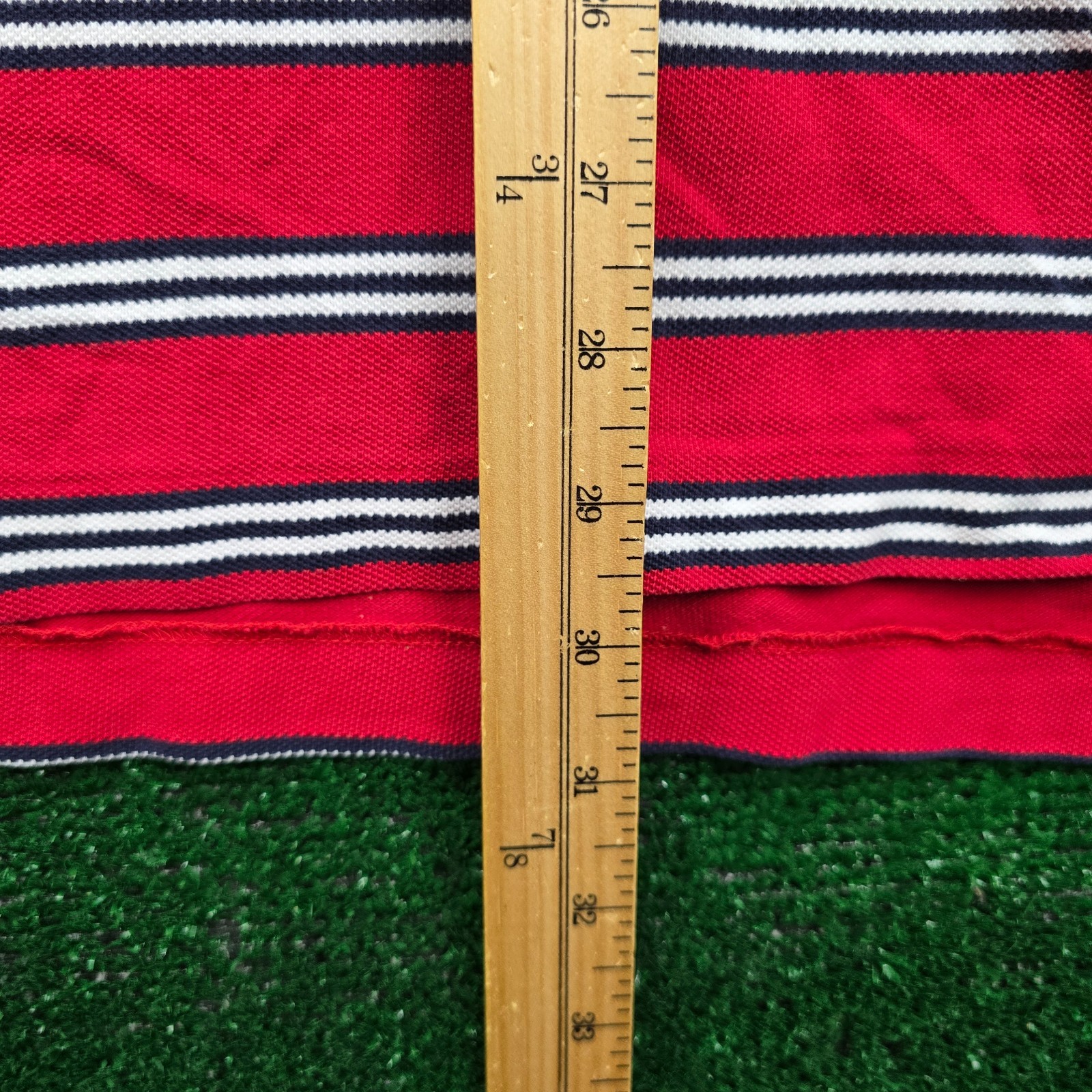 Brooks Brothers Polo Shirt Mens Medium/Large Red Striped Golden Fleece Golf thumbnail 7