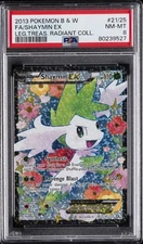 2013 POKEMON B&W LEGEND TREASURES RADIANT COLL #RC21 FULL ART/SHAYMIN EX PSA 8
