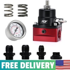 Adjustable Fuel Pressure Regulator Kit 3-70PSI with AN8 Feed Port and AN6 Ret...