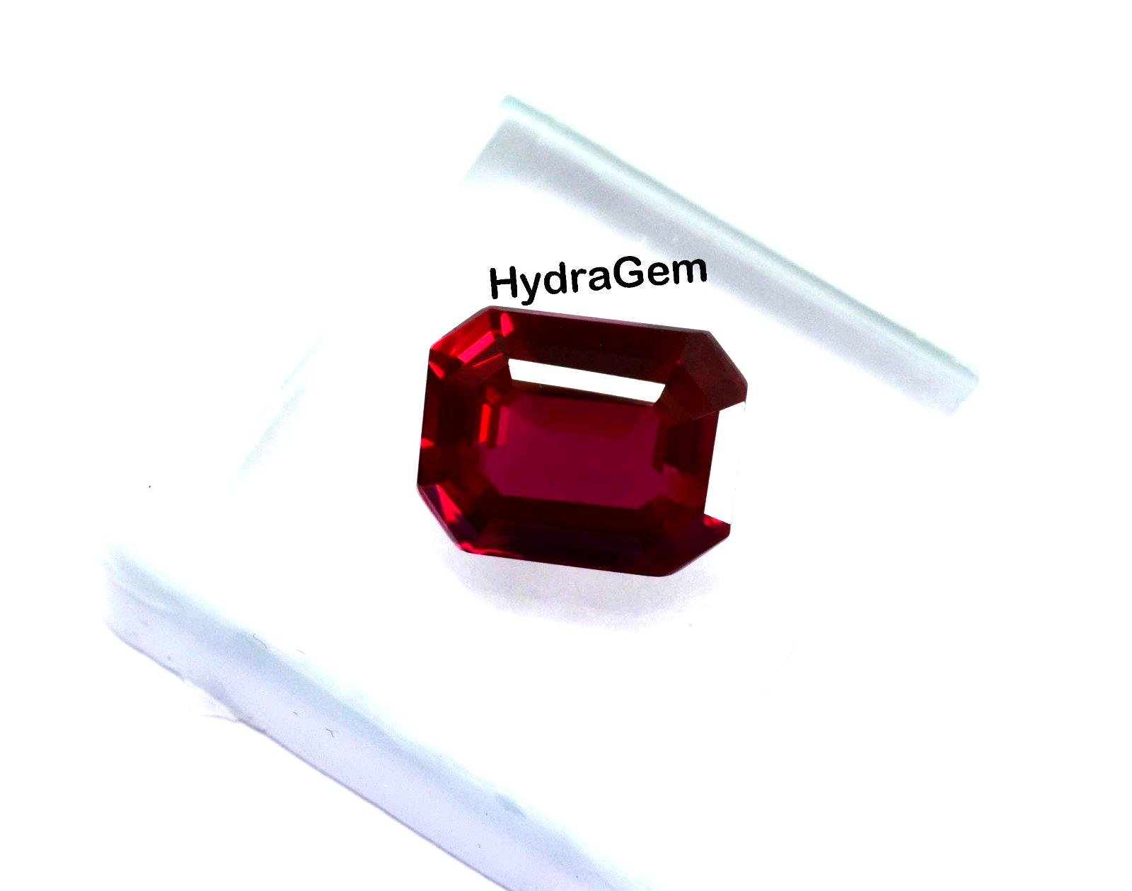Emraed Red Natural Red Ruby Gemstone Emerald Cut 9-10 Ct Auction Start Bid Now ...