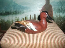 DUCK DECOY, VINTAGE, SIGNED DUCKS UNLIMITED, 9 1/2" BEAUTIFUL PAINT,GLASS EYE