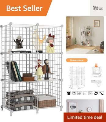 Wire 6 Cube Storage Organizer, Closet Storage Shelves Stackable | Metal Cube ...