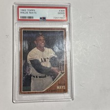 1962 Topps WILLIE MAYS Baseball Card #300 PSA 2 Good Newly Graded