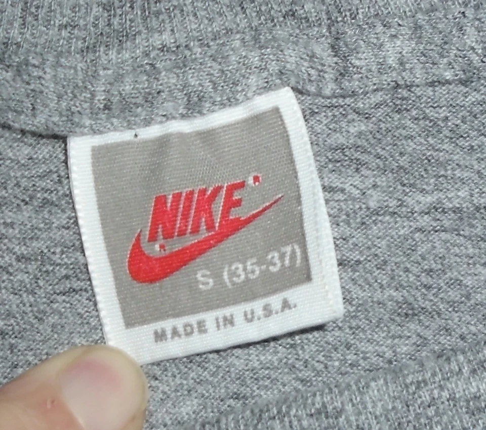Vintage 90's Gray Nike tri-blend t shirt with Rayon Grey Tag Small - Image 2 of 3