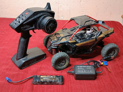 Rare Axial 1/18 RTR Yeti Jr. Can-Am Maverick 4WD Brushed Buggy Clean RTR