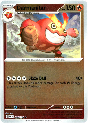Darmanitan 016/094 (Reverse Holo) ME02 Phantasmal Flames PFL - Pokemon - NM/M