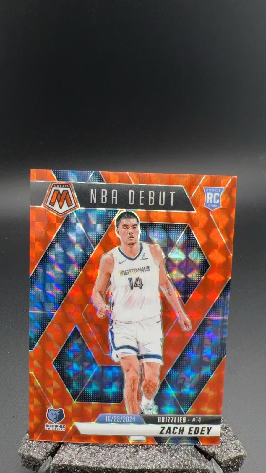 2024-25 Panini Mosaic Zach Edey NBA Debut RC Orange Prizm /249 #20369 C