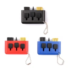 3 Pcs Golf Club Brush Pocket Golf Club Groove Cleaner Tool Sharpener 3 in 1 P...