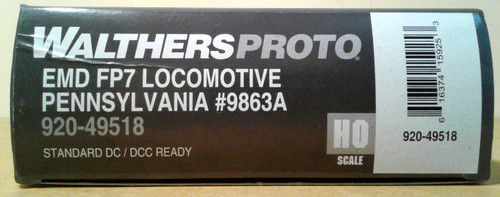 HO SCALE WALTHERS PROTO EMD FP7 PENNSYLVANIA RAILROAD PRR #9863A 920-49518 | Zustand: Used