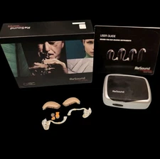GN ReSound LiNX 3D 977 Beige Hearing Aids RIC w/ New Batteries & Black Case 