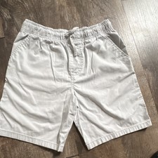 Wonder Nation Boys White Casual Cotton Shorts L 10-12 Elastic Waist Pockets