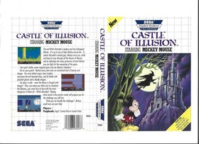 Sega Master System CASTLE OF ILLUSION w/Cartridge, Instructions & Box (CIB) NTSC