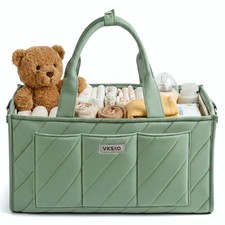 Baby Essentials Diaper Caddy Organizer   Portable Storage Basket with Shoulde...