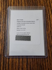 Jacob Cowing RC 2024 Immaculate - Numbers Rookie Patch Auto Emerald /18 - 49ers 