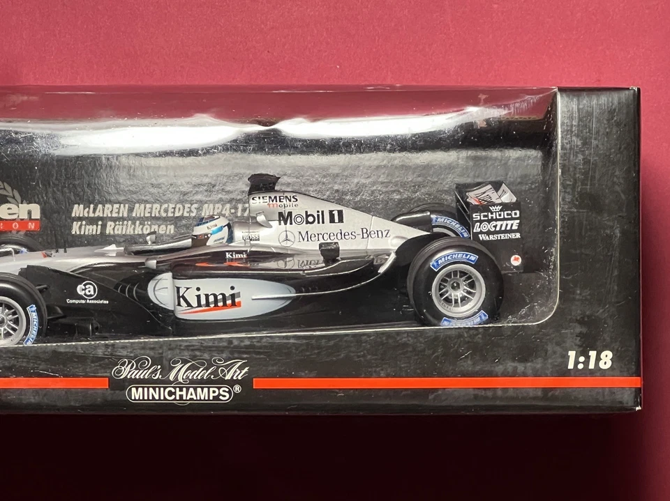 MINICHAMPS / F1 2002 McLAREN MERCEDES  MP4/17 - kimi raikkonen  1/18 SCALE MODEL - Image 4 of 4