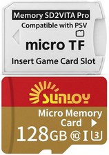 SD2Vita 6.0 PS Vita Memory Card Adapter with 128GB Micro SD Card, High Speed mic