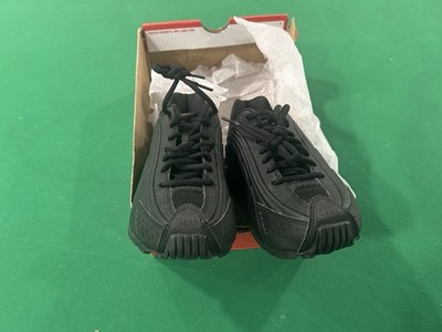 Nike Shox Men's Low Top Sneakers Black/Red Solid Lace-Up New Without Box
