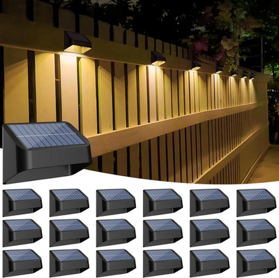 Brighter Solar Fence Lights 18 Pack, RGB Colors, Waterproof Outdoor Lighting