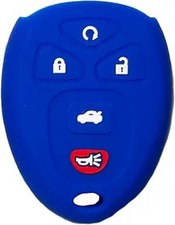 5-Button Key Fob Case Compatible with Traverse Malibu Impala Acadi Model: Blue