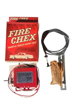 NOS Fire Chex 1950s Auto Car Fire Alarm System Rat Rod 6 12 Amd 24 Volt System