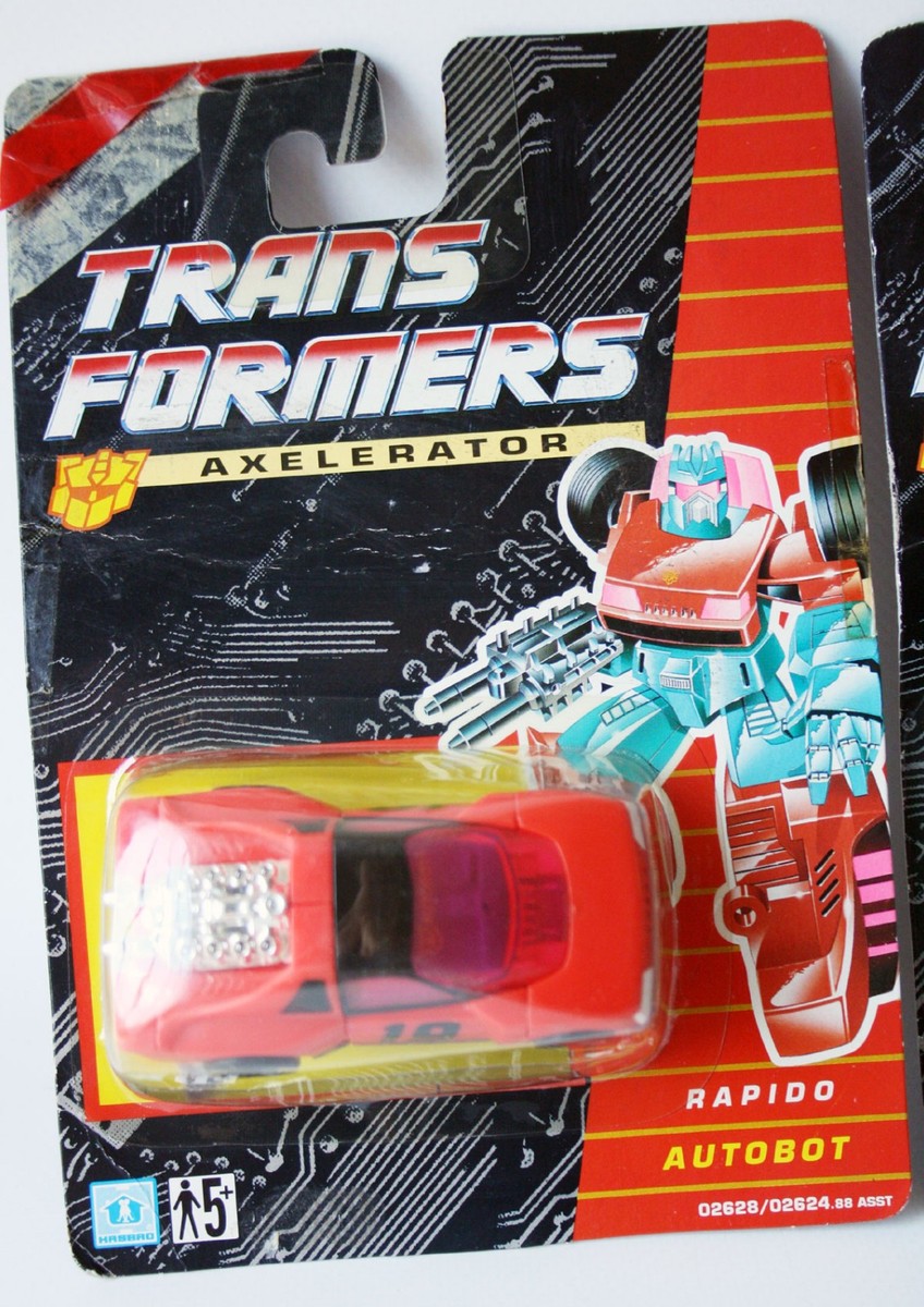 4x VINTAGE 1992 TRANSFORMERS G1 AXELERATOR SKRAM ZAP RAPIDO