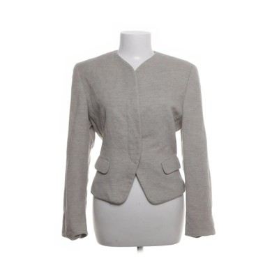 Blazer, Größe: 38, Grau, Kaschmir/Wolle, Fischgräte, Damen #gMk