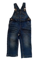 Denim Blue Jean Bib Overalls l2 Months Unisex Wonder Nation Baby Infants