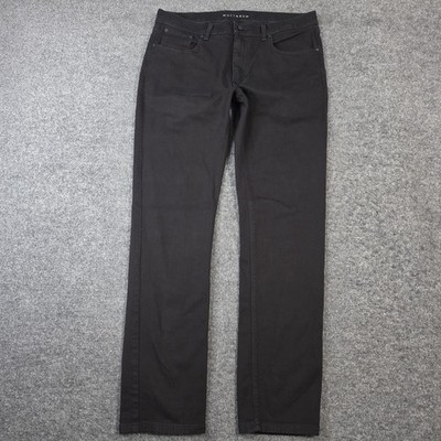 Mott & Bow Slim Jeans Mens 35x32 Black Wash Stretch Denim Flex
