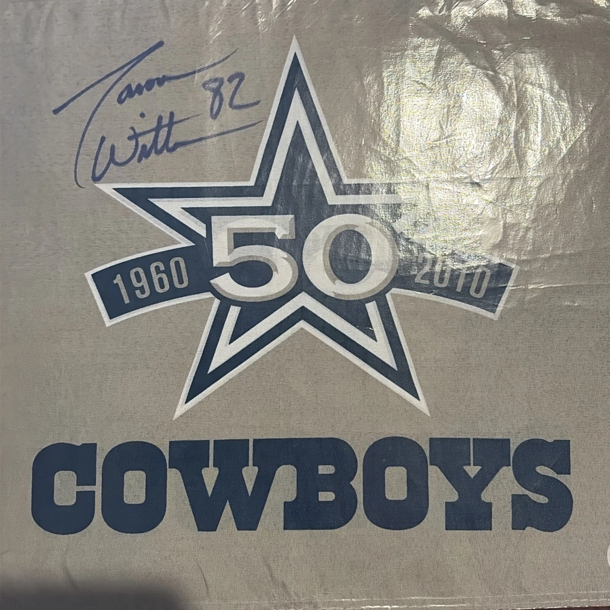 Dallas Cowboys Flag Signed By Jason Witten
