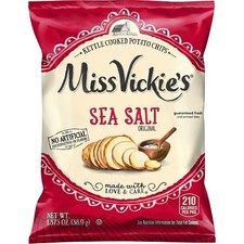 Miss Vickie's Sea Salt Kettle Cooked Potato Chips, 1.375 Ounce, 64 Per Case