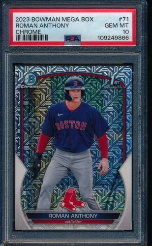 2023 Bowman Chrome Mega Box Roman Anthony PSA 10 1st Rookie Mojo Red Sox RC