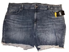 NWT Women's Plus Size Lee High Rise Denim Shorts Size 26 Western Vintage Style