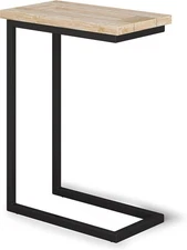 SIMPLIHOME Skyler SOLID MANGO WOOD Metal 18" Wide C Side Table White Wash