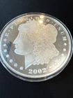 2002 Hamilton Mint Giant Commemorative Morgan Silver Coin 4 Oz .999 Fine Proof