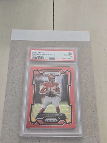 2023 Panini Prizm Patrick Mahomes II Red Wave /149 #149 PSA 10 Gem Mint POP 46