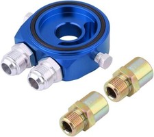 Nuevo kit de enfriador de aceite para automóvil adaptador de placa sándwich azul M20 x 1,5