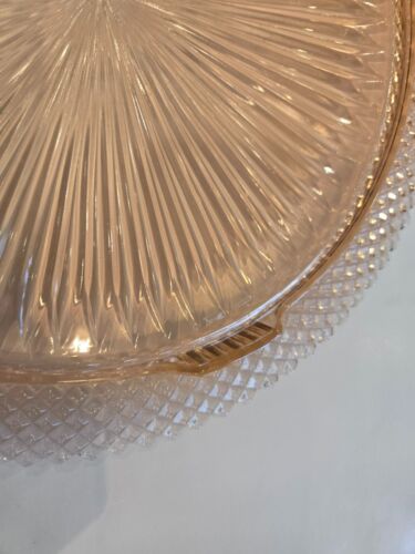 Rare Vintage Depression Glass 12" Cake Plate Pink by Anchor Hocking Ms. America - Picture 6 of 6