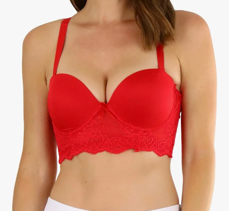 ANGELINA Sujetador Push-up Levantamiento Suave Ligero Encaje 36C 38B Calidad Muslo"Elección Popular Foto 2 de 4