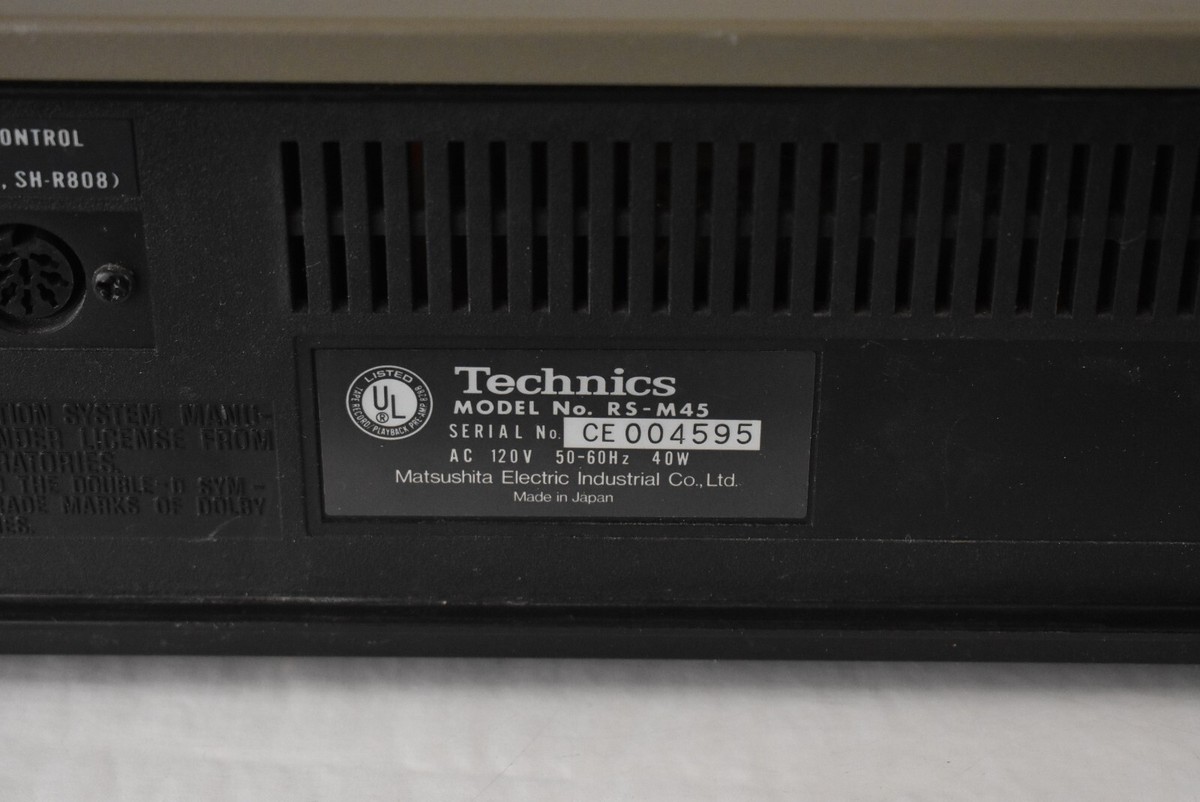 Vintage Technics RS-M45 Direct Drive Cassette Deck -Tested Vintage Technics RS-M45 Direct Drive Cassette Deck -Tested