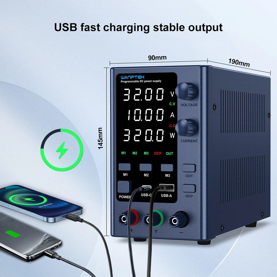 EPS 0~32/62/120/160V 2/3/5/10A Lab Adjustable DC Power Supply Internal Memories - Image 3 of 4