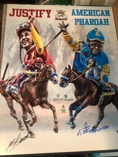 MIKE SMITH & VICTOR ESPINOZA SIGNED TRIPLE CROWN WINNERS CUSTOM 16x20 