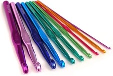 14 piezas de ganchos de crochet de aluminio agujas de tejer hilo artesanal.neuvo