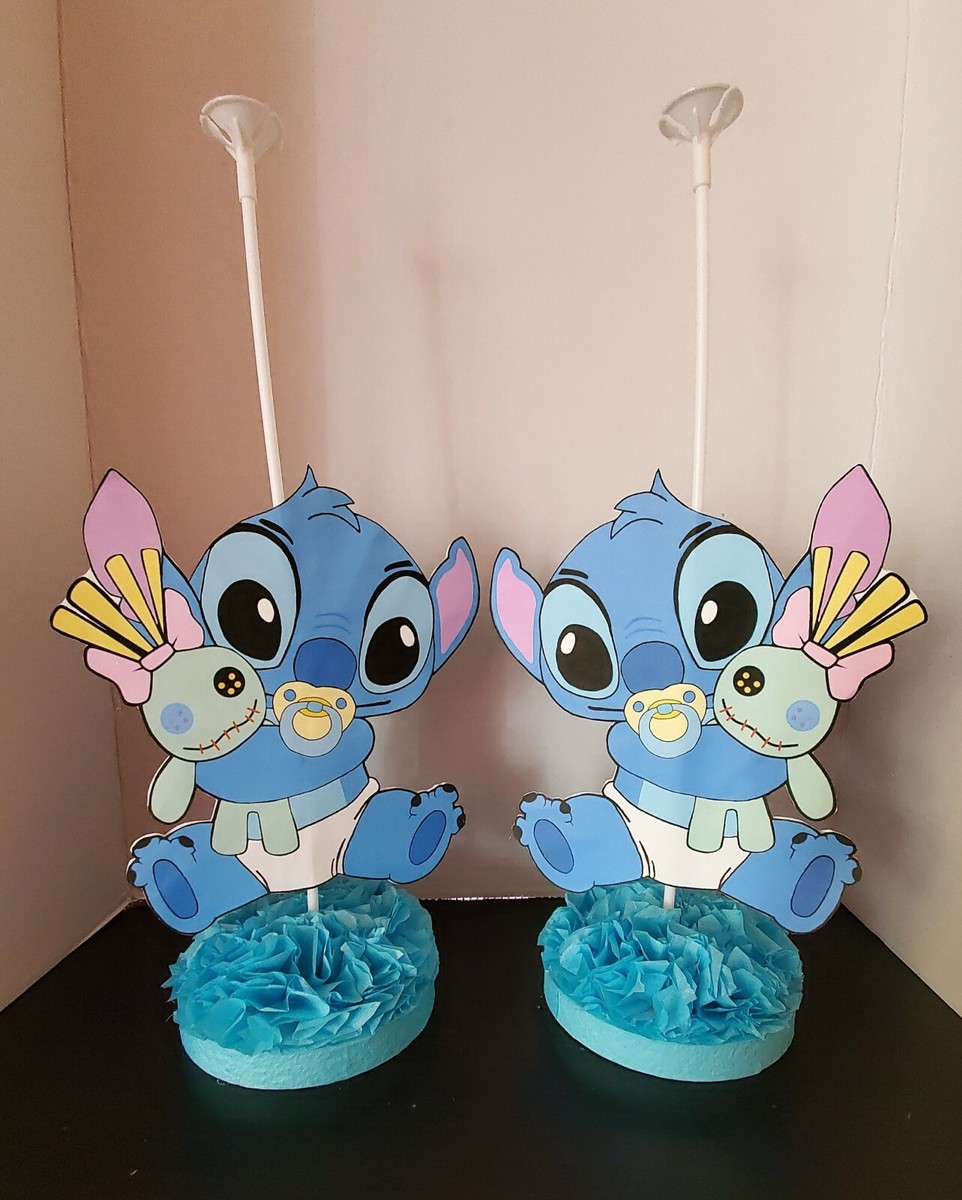 Set of Baby Stitch Baby Shower balloon centerpieces
